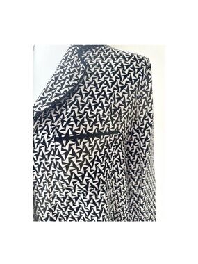 Anthropologie Black and White Geometric Button-Down Shirt